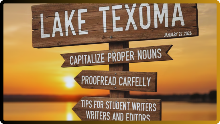 lake texoma should be capitalized