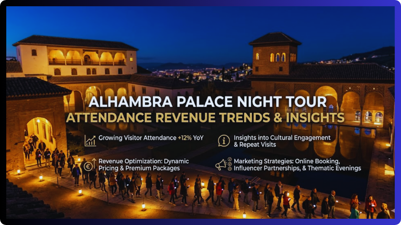 alhambra palace night tour attendance revenue