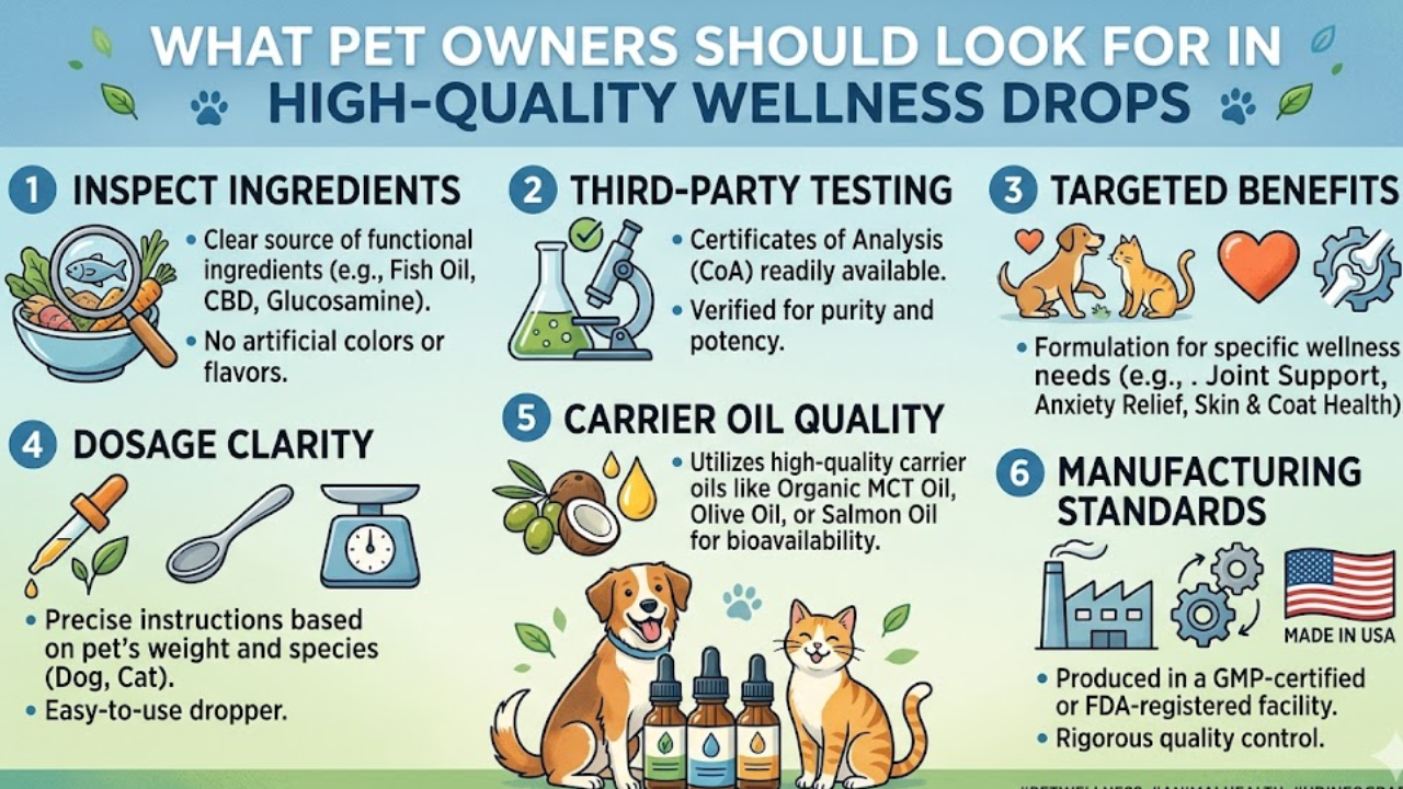 What Pet Owners Should Look For in High-Quality Wellness Drops