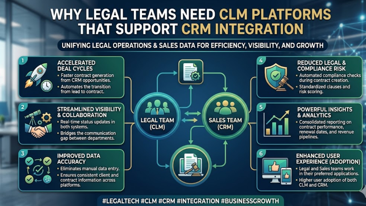 Why Legal Teams Need CLM Platforms That Support CRM Integration
