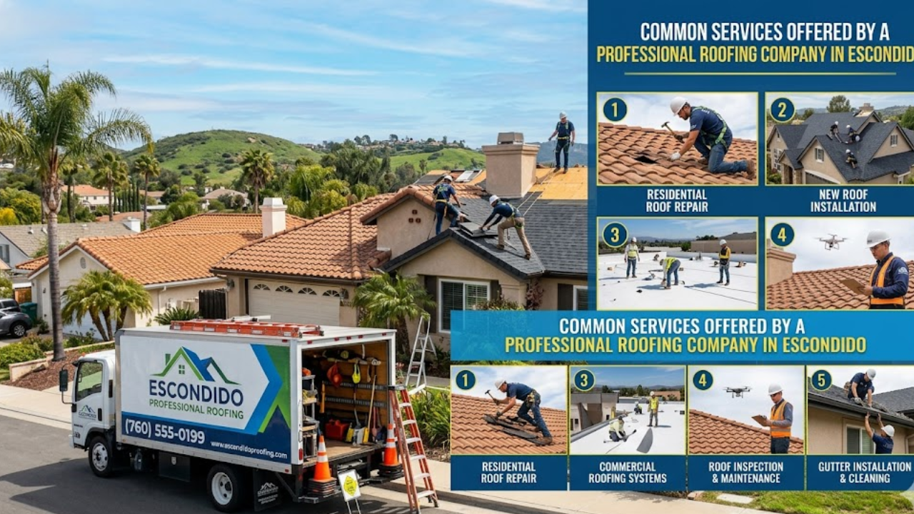 Common Services Offered by a Professional Roofing Company in Escondido